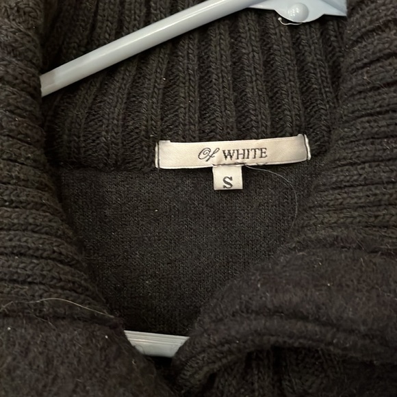 EUC OF WHITE LAMBSWOOL TOTALLY UNIQUE BLACK SWING CARDIGAN SWEATER - Picture 4 of 8